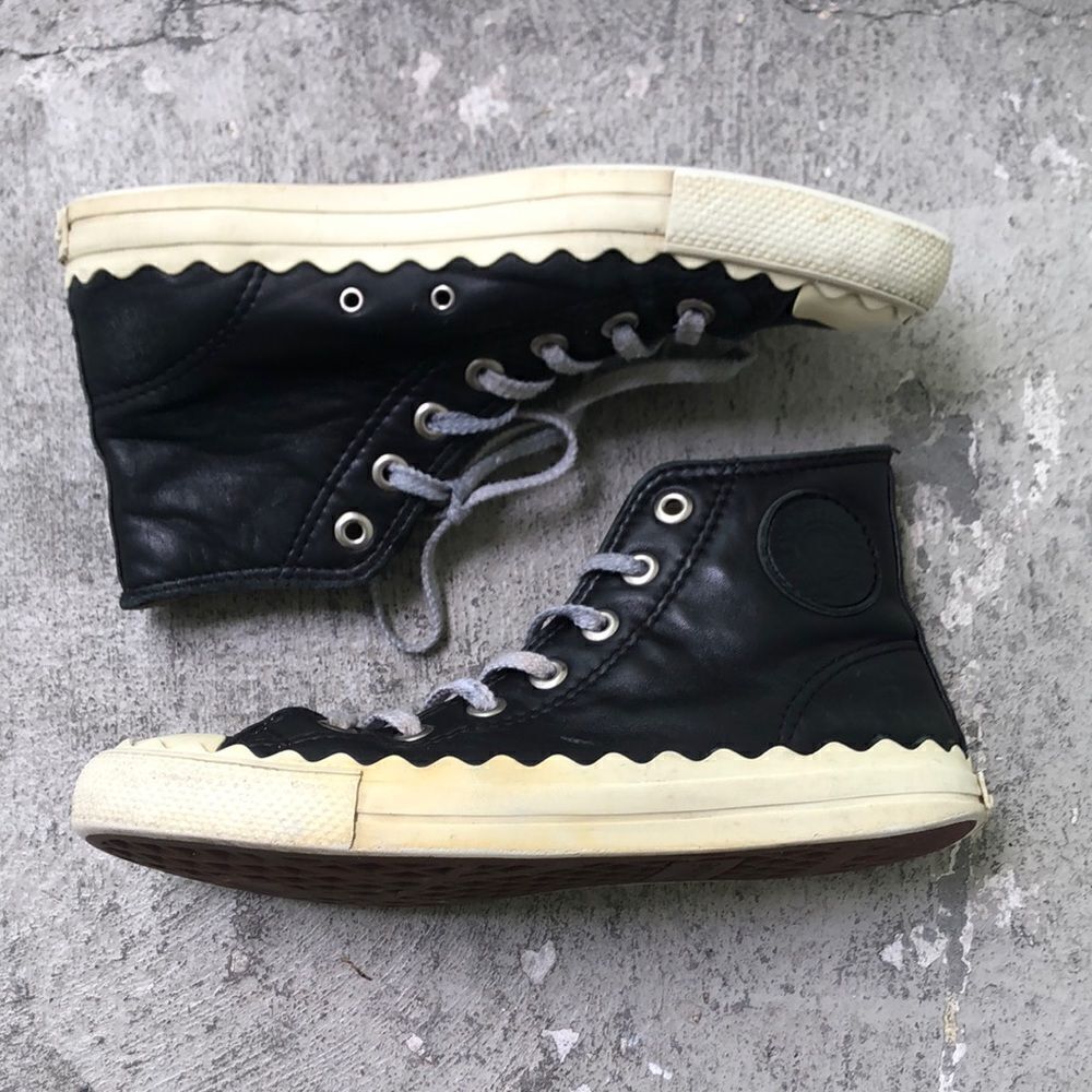 Converse Chloe leather high tops
